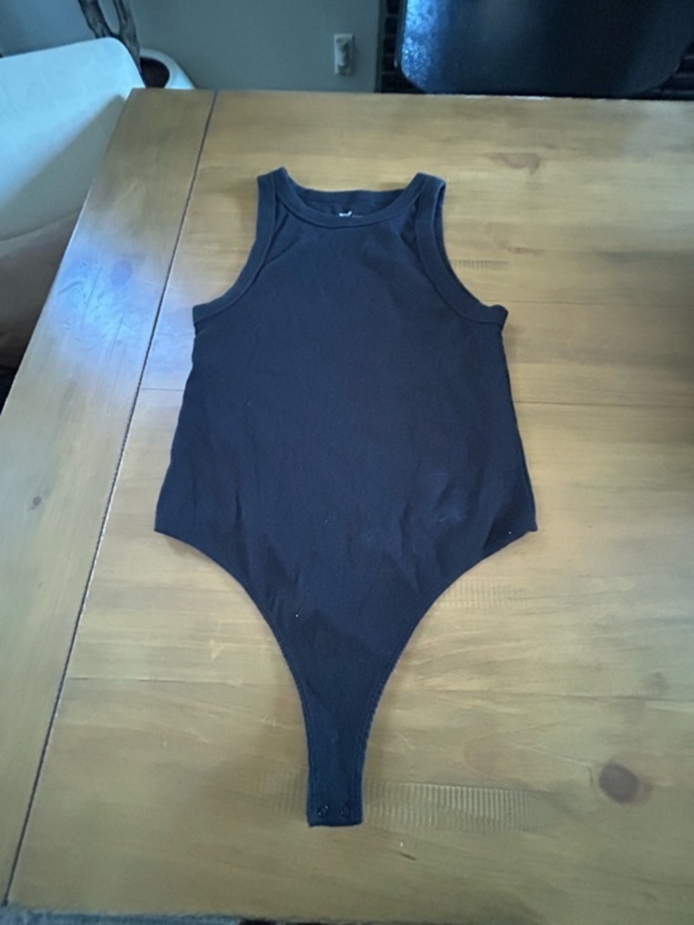 NWT Aerie Black Ribbed One-Piece Bodysuit